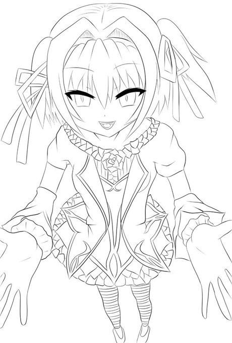 大体線画終わったので寝る
出来れば背景も描きたいがどうしようか・・・ 