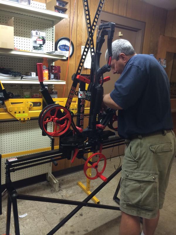Farmsteadarcher's tweet photo. Need work done on your #bow or #crossbow? Have our wonderful tech check it out! http://t.co/BBzQyBRcke