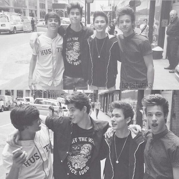 carterreynolds's tweet photo. Fam @HayesGrier @Nashgrier @camerondallas http://t.co/BKkIzuZSmJ