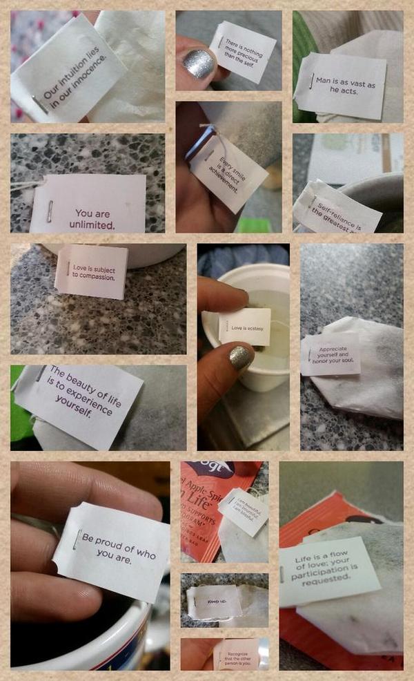 beckers525's tweet image. You know your @YogiProducts obsessed when you make a collage of your #teatags 
#positvemessage #happyday
