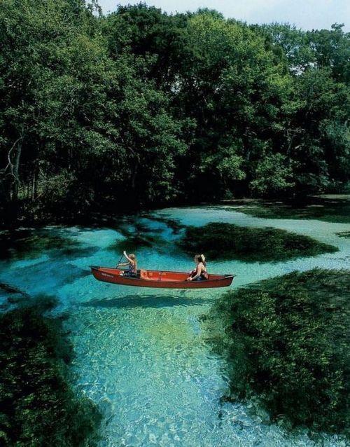 rybotics's tweet photo. Slovenia... the water is so clear it looks like their boat is floating in the air. http://t.co/8c5PuCa8Jd