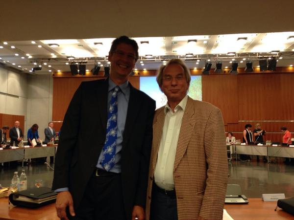 Machen sich gut in der Runde - Johann Heer und Jochen Eisele für die FDP in Ludwigsburg - alles Gute!