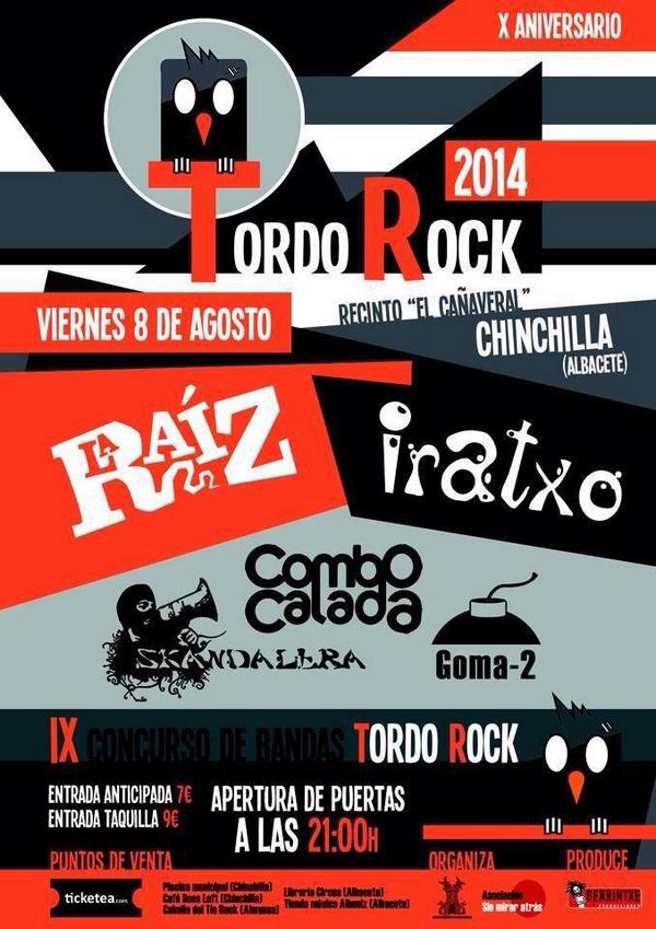 SkandaleraRock's tweet photo. ¡NOS VEMOS EL 8 DE AGOSTO! @laraizband @iratxoband @ComboCalada #TordoRock http://t.co/fvvXreN72O