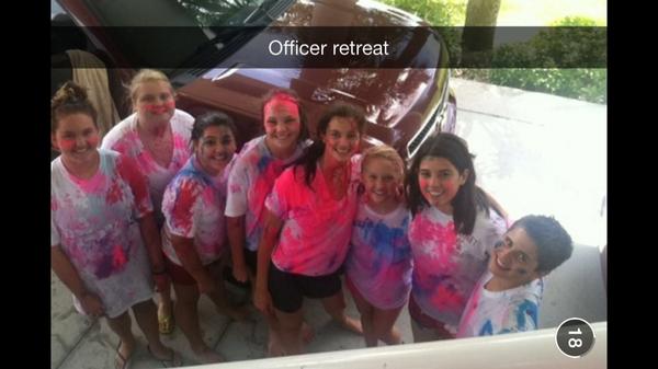 ffa_lafayette's tweet photo. All the officers (Plus Mr. and Miss Lyons) just enjoyed a pretty rad paint war! 😄 

Photo Creds go to Krista! http://t.co/b4lNi3rKaW
