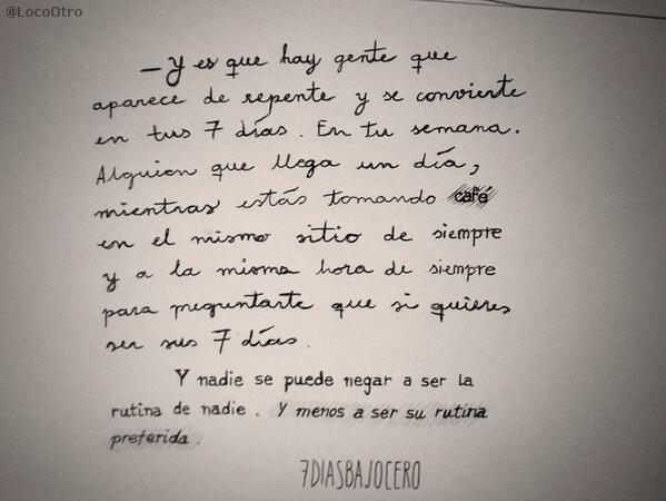 LocoOtro's tweet photo. Y nadie se puede negar a ser la rutina de nadie. Y menos a ser su rutina preferida. http://t.co/ZVcJJE4HYD