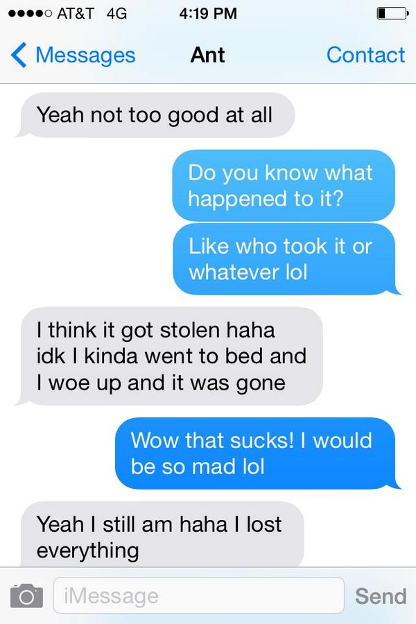 GRUMM_and_coke's tweet photo. @Ant_DeLaurentis is so gullible http://t.co/hWS5Jfb5bp