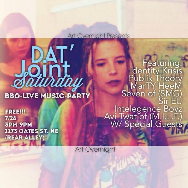 SevenJackson's tweet photo. See @SevenJackson x @BESTRAPPERINDC x @MILF_Twat x More at #DatJoint Saturday... July 26 @ARToverNIGHT #SMG. http://t.co/g4eE8aqIaz