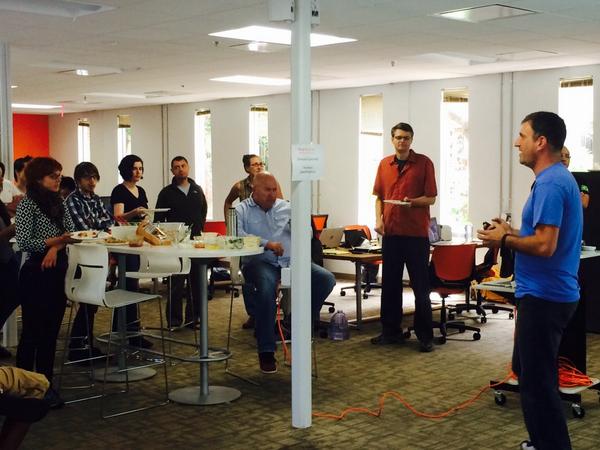 enerspacePaloA's tweet photo. Team @invi member demo &amp; Mediterranean lunch.  What a great Wednesday!!! #coworking http://t.co/r8dnG25ZKv