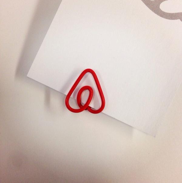 toyoufromlee's tweet photo. @Airbnb 's inspiration for new logo...I'll wait for my check in the mail #paperclip #beendoingitsince90s http://t.co/OmzV8wfa3y