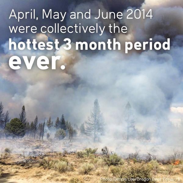 The last 3 month period was the hottest ever recorded. Act on #climate: go.350.org/1nDBIbO #cdnpoli #tarsands