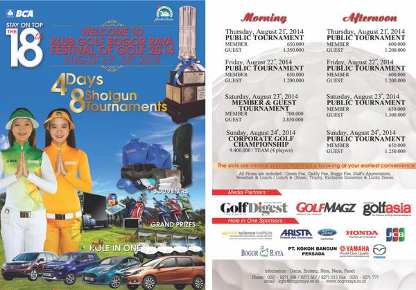 Hello ... golfers meet again with the annual event FESTIVAL OF GOLF  Bogor Raya.Lets Join now 
bogorraya.co.id/kgbr/promotion…