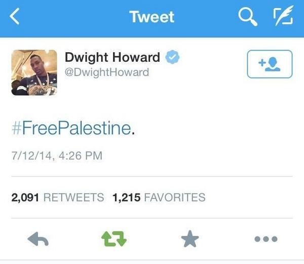 plutocrata's tweet photo. Tuits de @DwightHoward y @Riahnna con HT #FreePalestine son borrados. El poderoso lobby judío en USA los amenaza >>> http://t.co/vnrcuEVrXa