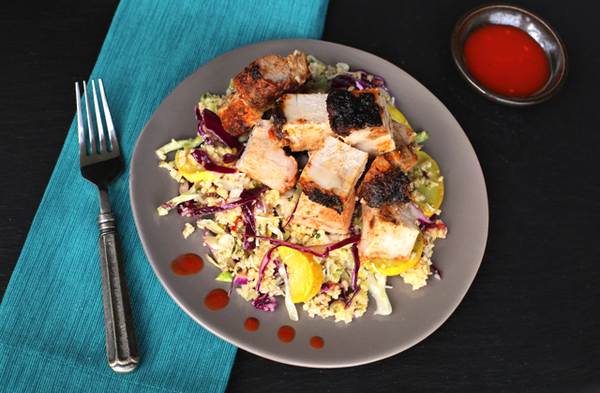 Chilled Cuban Pork salad with cilantro orange millet. #summerfood #chilled #ColdIsSoHot