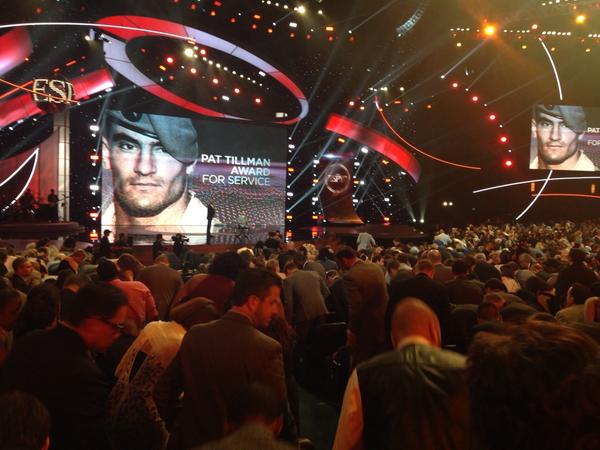 TeamUSA's tweet photo. First ever Pat Tillman Award goes to #TeamUSA's own Josh Sweeney! He is #USA! #standingovation #ESPYS http://t.co/GDjsgyEwLy