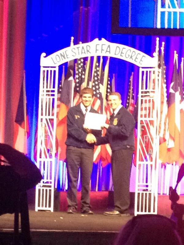 blueridgeffa's tweet photo. Congrats Colby on getting your Lone star Degree tonight! @21Cheez http://t.co/VnK6hkV10u