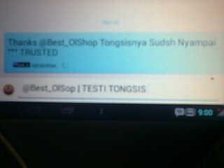 Ini Testi kita yang pertama! Maaf buram soalnya HP kita gabisa untuk capture. Ini aja difoto ;)