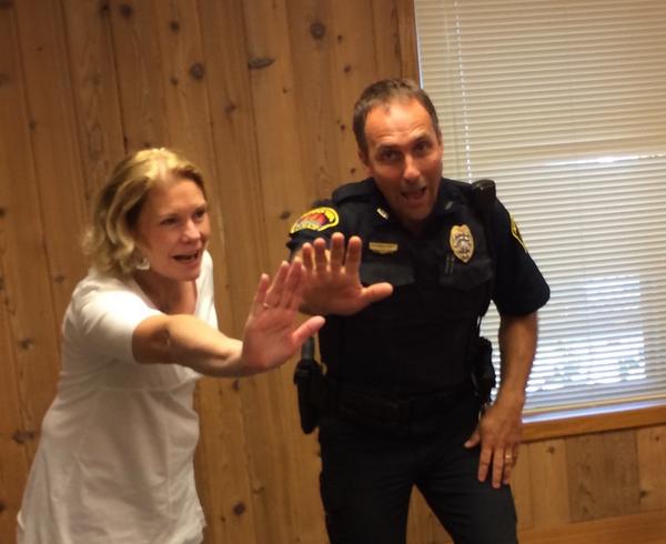 Officer Boelter helping out at Safety Town.