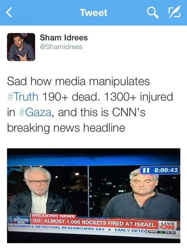 sabilapatel's tweet photo. Media isn't blind as to what is really happening. In fact no one is. Not even Mr president @BarackObama. #Gaza http://t.co/XB0uXwpK4c