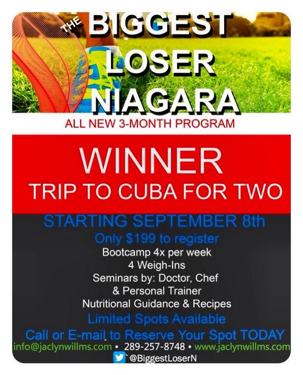 BiggestLoserN's tweet photo. Biggest Loser Niagara Registration is open! #niagara #fitness #weightloss #health #FitFam #fits2014 http://t.co/mMiqyx9APt