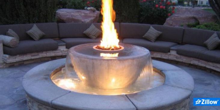 Zillow on Twitter: "Fire pit fountain: So hot, it's cool. | http://t.co