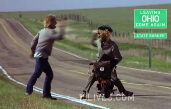 BleacherReport's tweet photo. VIDEO: @KingJames' return to Cleveland gets mixed with a classic "Dumb and Dumber" scene http://t.co/DvNJwOb7pF http://t.co/t6uZaCXnPB