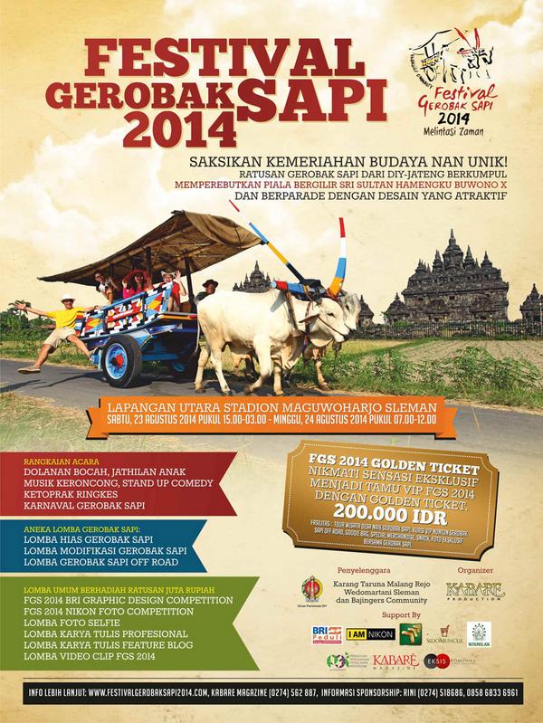 23-24 Agustus | Festival Gerobak Sapi 2014 | #FGS2014 Info: @FGS_2014