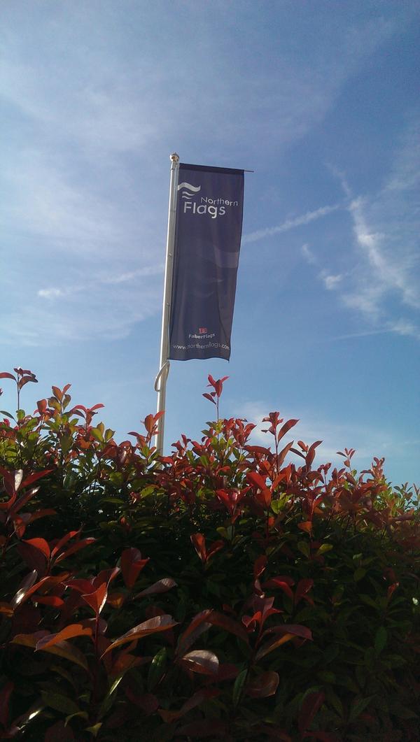 Northernflags's tweet image. @Northernflags the sun is shining and our flag looks great #printedflags from the experts! #flags any size