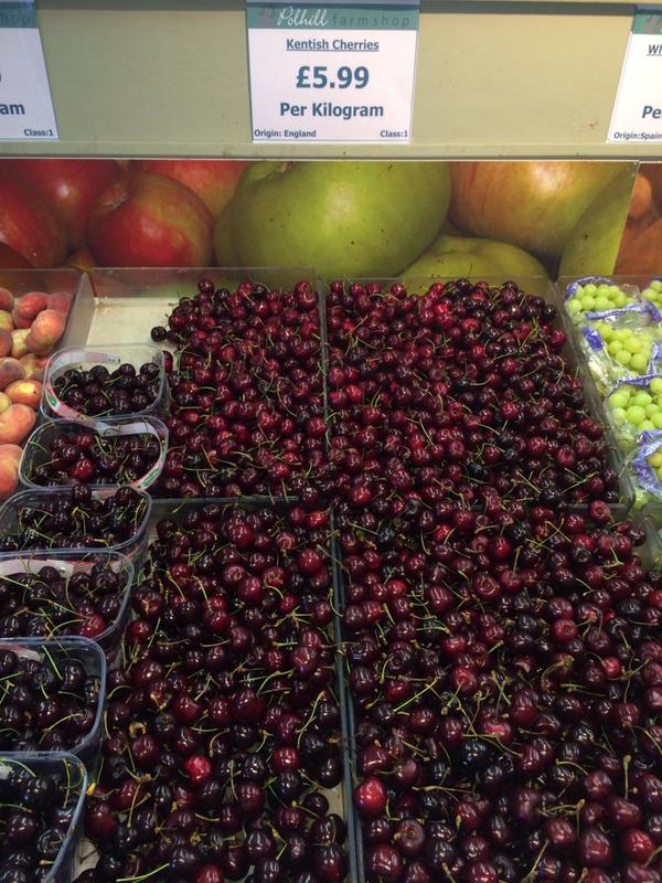First class locally produced Kentish cherries now in stock!