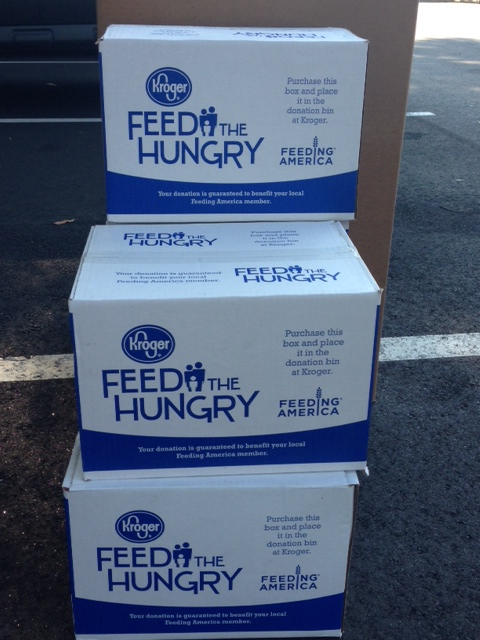 FoodBankCENC's tweet photo. Check it out @kroger! Some @Allscripts folks donated your wonderful boxes to their food drive! #AllscriptsGiveBack http://t.co/JQ8L88mr9a