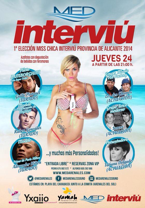 Yeritzay's tweet photo. Gala Jueves 24 de Jul @MEDarenales y @interviu @jorgeogallafoto @guillepintanel Elección Alicante Chica Interviú http://t.co/R0HGFfLzyc