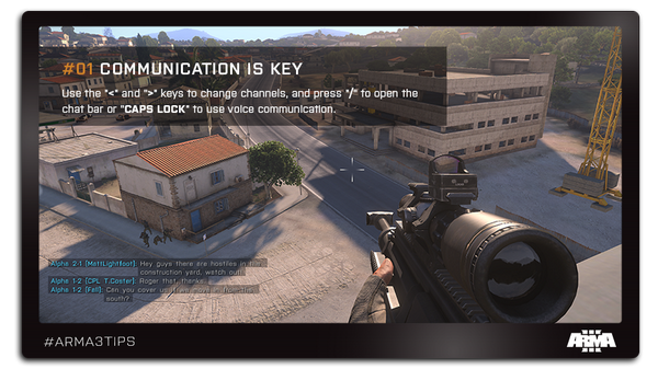 ArmaPlatform's tweet photo. Communication Is Key! #Arma3Tips http://t.co/AQs2SumtYA