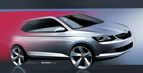 SKODAUK's tweet photo. Drum roll please... Here's the first official look at the #NewFabia ahead of its 2015 launch. What do you think? http://t.co/QOHijs5HNw