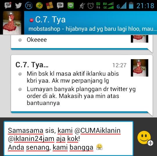 Iklanin24jam's tweet photo. MAU produk kamu diiklanin @JadiLARIS seperti sista ini? :p | Buruan hub @Tukangiklanin add pin: 32885FA6 masih PROMO! http://t.co/Hk0bIu8xVr