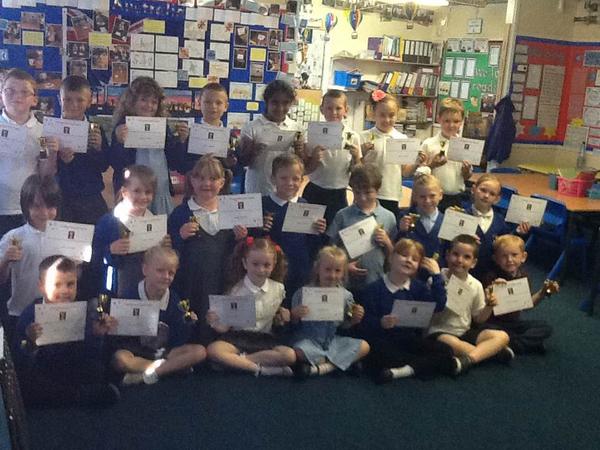 Y2/3 celebrate having a fantastic year with Miss Foody and Mrs Watson