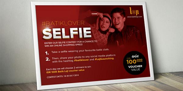 Yuk ramaikan gerakan cinta #batik dg #selfie. ayoo, mainkan twiter, ig, dan fb, #LojiLaunching #batiklover berhadiah!