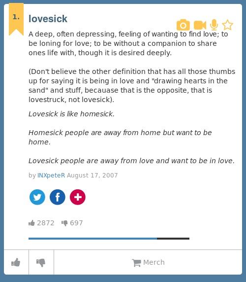Urban Dictionary on Twitter "ramyunstealer lovesick A deep, often