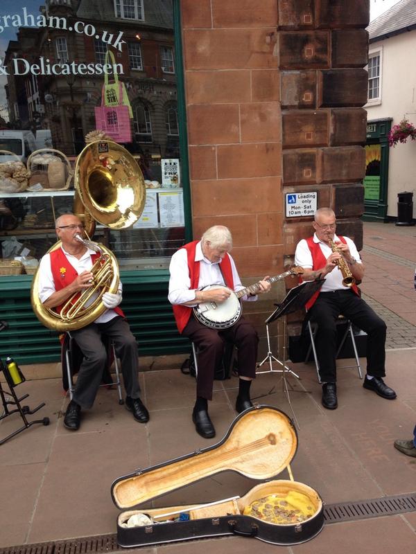 Band in the square in Penrith has made my day!