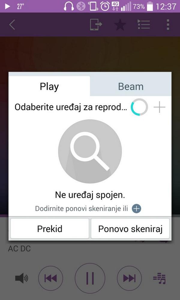 Ne uređaj spojen. Izvrsno!