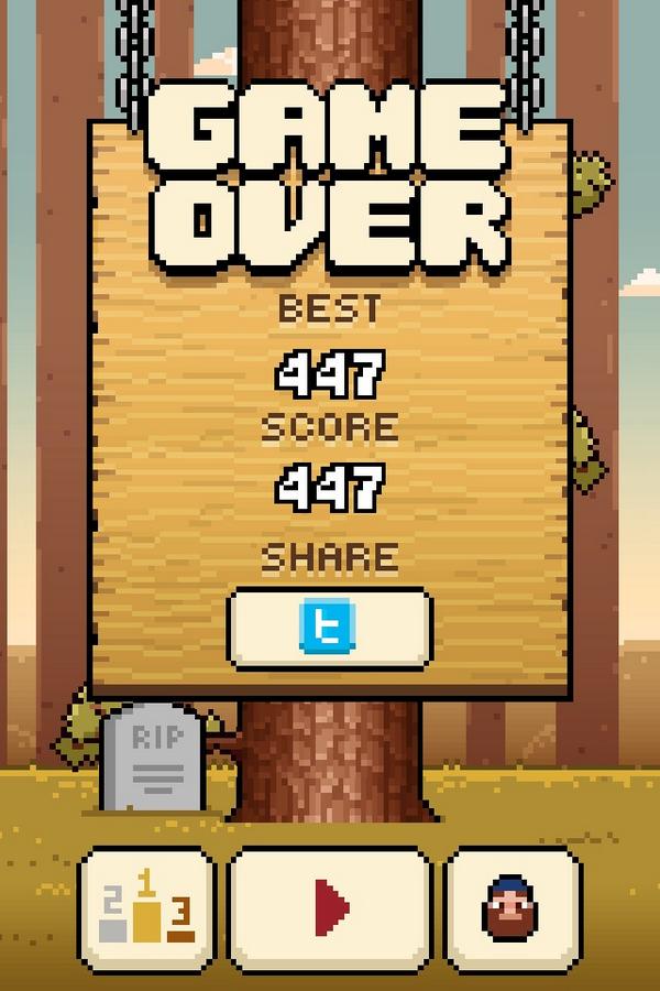 This game is too addictive!! Managed to get this far until a branch ruined my fun!!  #timberman #game #app #fun #dead