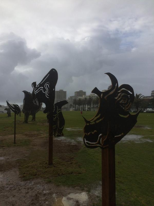 Art54CT's tweet photo. Completed,Project 3, RHINOSAUR by
Andre Carl Van Der Merwe. #art54 @futurecapetown @CreativeCT @CapeTownTourism http://t.co/qNc8zcAiH6