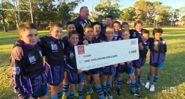DMGSolutions's tweet image. DMG proud sponsors of East Hills U10&apos;s who were on small talk on the Footy show with Big Marn. bit.ly/1kz0xkA
