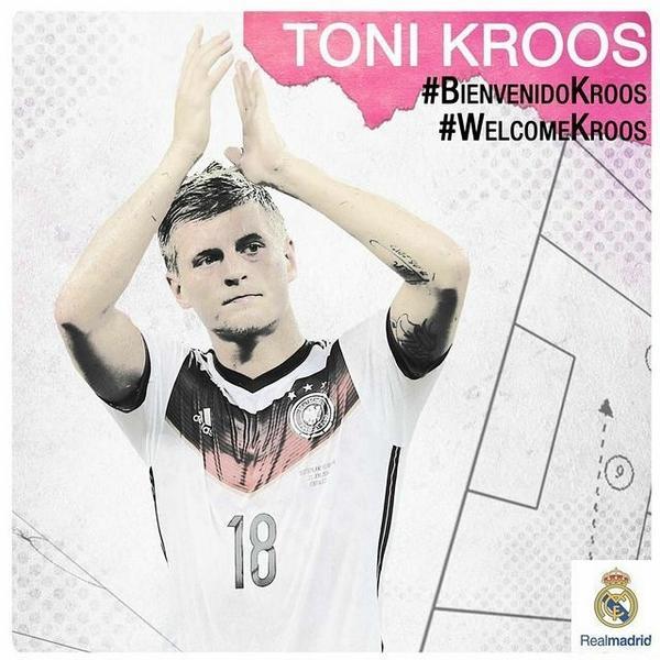 MadridSheet's tweet photo. RETWEET jika kalian bahagia Toni Kroos bergabung ke Real Madrid #WelcomeKroos http://t.co/t6GZFXnmM6