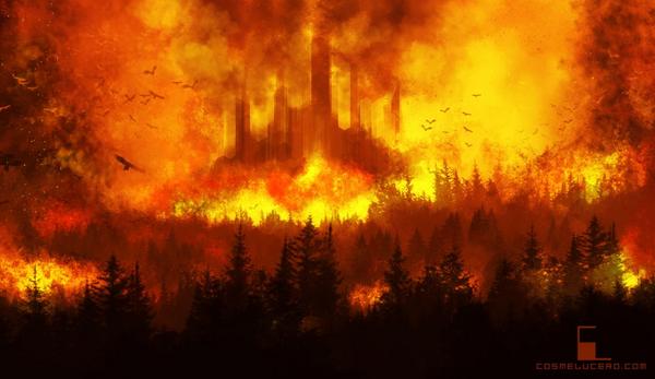 RoyalZander's tweet image. *Zander Burns his Castle down* Muhahahahahahahaha! yes yes! FIRE! MORE FIRE! BURN BABY BURN!