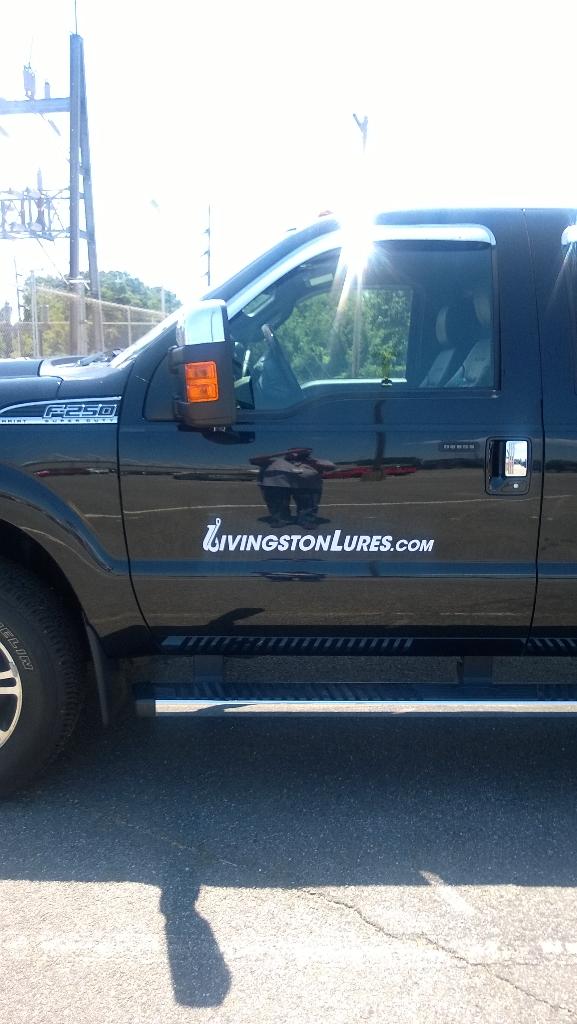 RangerSteveG's tweet photo. Just got my #Livingstonlures graphics applied to the truck http://t.co/vL6skgnlyf