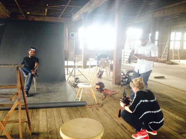 PatternIntern's tweet image. Behind the scenes from yesterday's photoshoot for the upcoming music issue of Pattern Magazine. #patternindy -AP