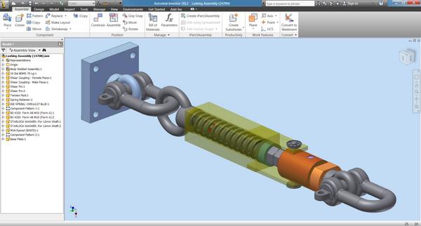 CraigWright1982's tweet image. Modelling a new pre-tensioned lashing assembly with sheer pin separation at 1470 Newtons #EngineeringThings