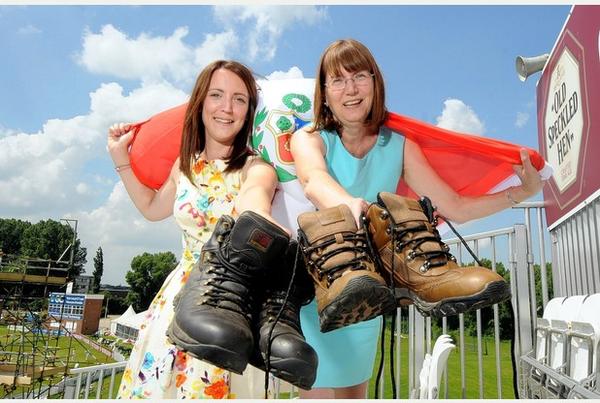 Exciting to see <a href="/JudeHayward/">Jude Weston</a> getting ready for Trek Peru bit.ly/1jBs0qs - a little different to surveying!