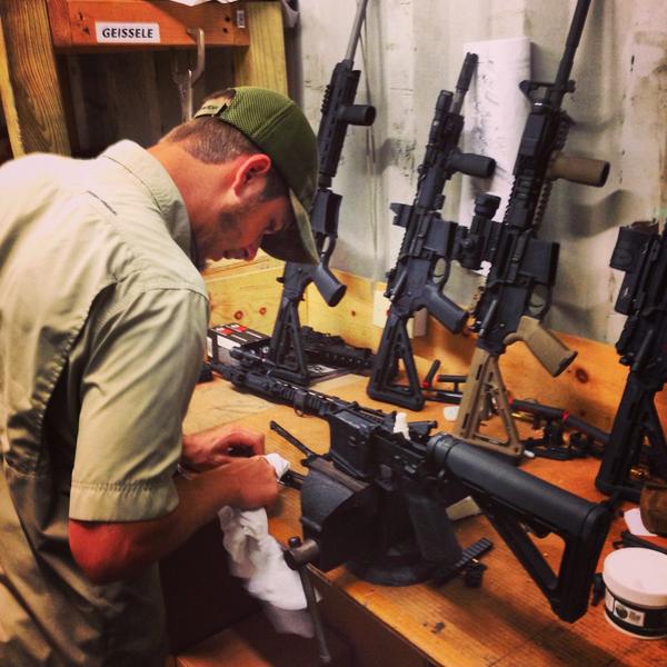 CoreRifles's tweet photo. Our LEO Sales Manager cleaning up the aftermath of Mondays demo shoot. #2A #Core #Core15 #Core30 #CoreRifleSystems http://t.co/SIeh5Nn0Jh