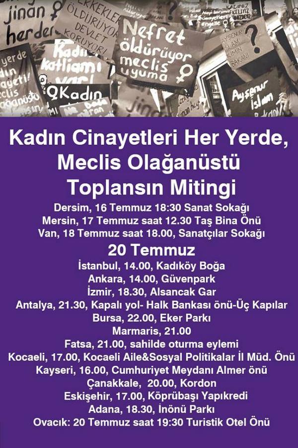 Kadınlar her yerde sokakta, eylemde... #KadınKatliamıVar 
Meclis Olağanüstü Toplansın!
