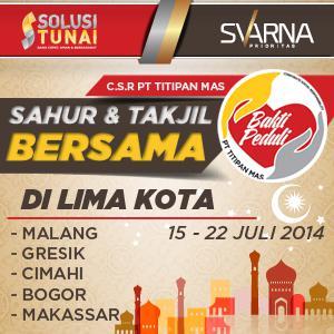 Sahur bersama anak yatim with C.S.R PT Titipan Emas. @ rumah yatim sukasari. Kumpul di kfc malam ini pukul 00.00 WIB